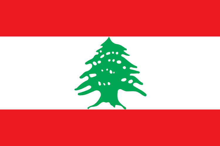 státní vlajka Libanonu